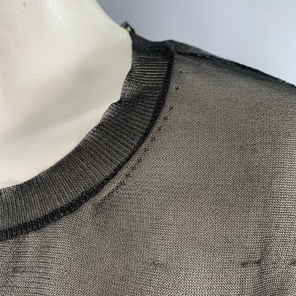 CALVIN KLEIN COLLECTION Size XS Wilson Black Mesh T-Shirt Dress - Picture 11 of 16